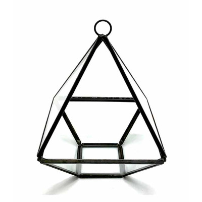 ΓΥΑΛΙΝΟ ΔΙΑΚΟΣΜΗΤΙΚΟ ΚΡΕΜΑΣΤΟ ΤΡΙΓΩΝΟ ΜΑΥΡΟ