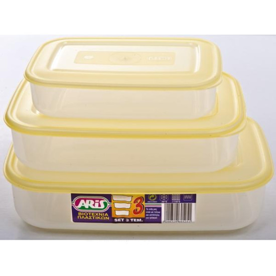 ΦΑΓΗΤΟΔΟΧΕΙΟ ΟΡΘΟΓΩΝΙΟ ΣΕΤ 3 ΤΕΜ