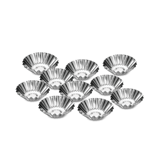 ΦΟΡΜΑΚΙΑ ΤΑΡΤΑΣ 7cm ΜΕΤΑΛΛΙΚΑ ΣΕΤ 10 ΤΕΜΑΧΙΩΝ