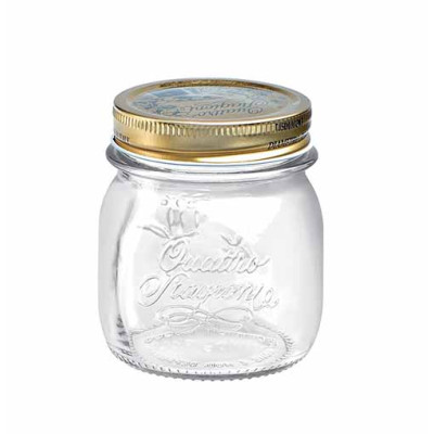 ΒΑΖΟ ΤΡΟΦΙΜΩΝ ΓΥΑΛΙΝΟ QUATTRO STAGIONI 0,25 ΛΙΤΡΑ ΜΕ ΚΑΠΑΚΙ