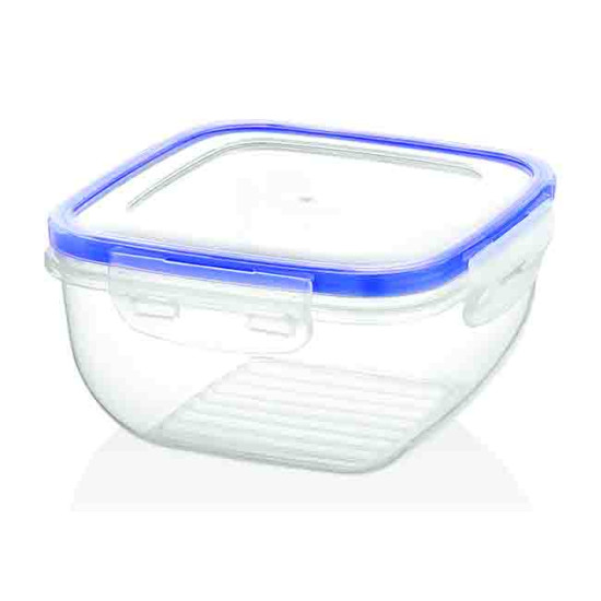 ΦΑΓΗΤΟΔΟΧΕΙΟ ΤΕΤΡΑΓΩΝΟ ΜΕ ΚΛΙΠΣ ΚΑΙ ΣΙΛΙΚΟΝΗ ΣΤΟ ΚΟΥΜΠΩΜΑ 1,5lt