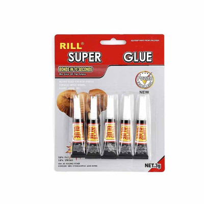 ΚΟΛΛΑ ΣΤΙΓΜΗΣ SUPER GLUE 3gr ΣΕΤ 5 ΤΕΜΑΧΙΩΝ