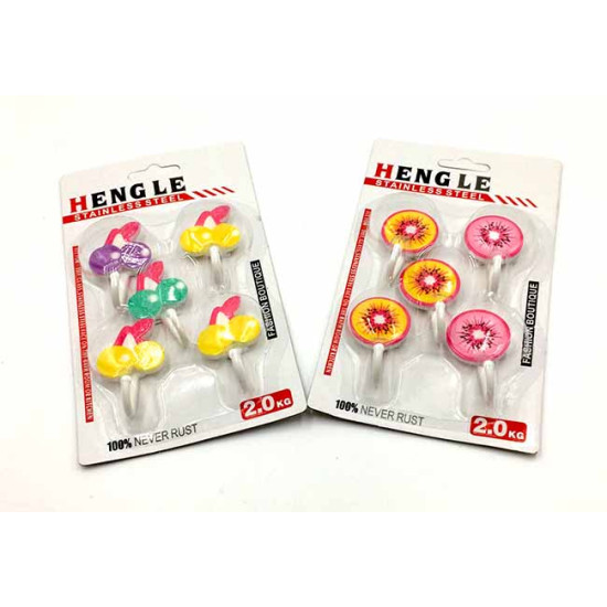 ΚΡΕΜΑΣΤΡΑΚΙΑ ΑΥΤΟΚΟΛΛΗΤΑ ΣΕΤ 5 ΤΕΜΑΧΙΩΝ ΦΡΟΥΤΑΚΙΑ