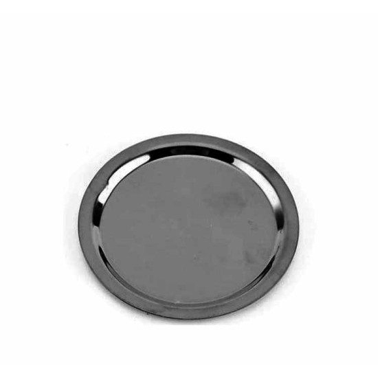 ΔΙΣΚΟΣ ΣΤΡΟΓΓΥΛΟΣ ΣΕΡΒΙΡΙΣΜΑΤΟΣ - ΠΙΑΤΕΛΑ METAL BLACK INOX 37cm